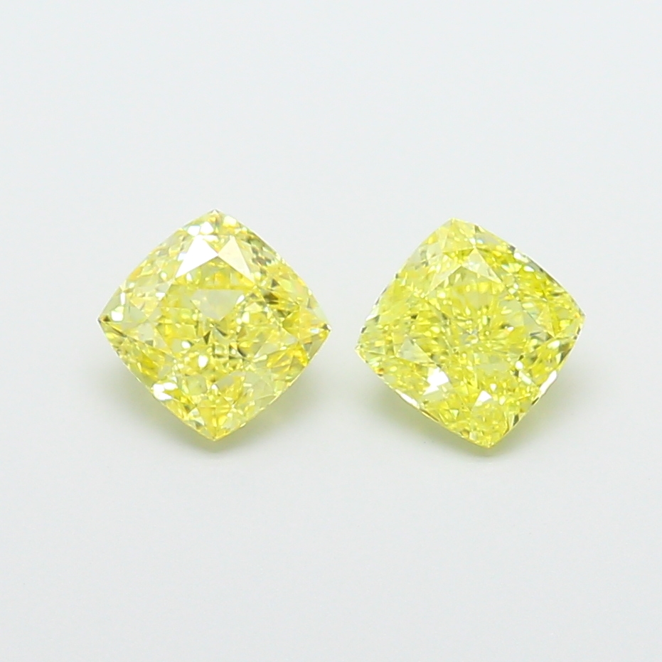 1ct Cushion Modified Fancy Intense Yellow VVS2 IGI