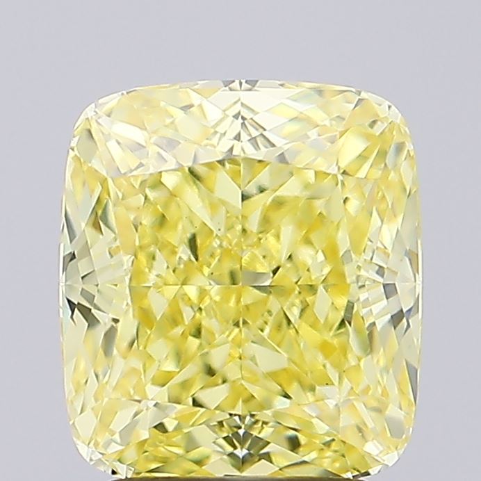 2.5ct Cushion Fancy Intense Yellow VVS2 IGI