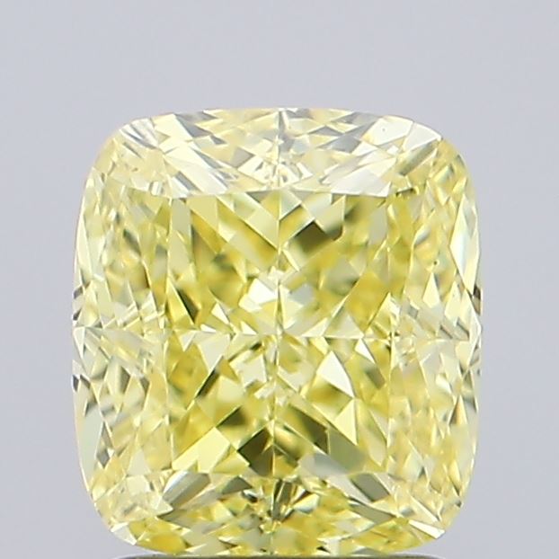 1.81ct Cushion Fancy Intense Yellow VVS2 IGI