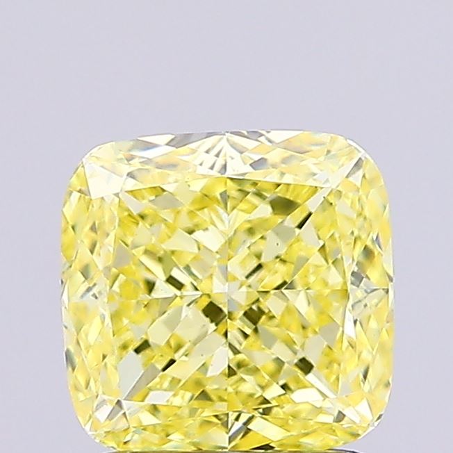1.4ct Cushion Modified Fancy Intense Yellow VS1 IGI