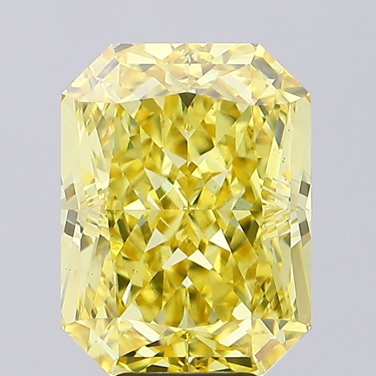7.54ct Radiant Fancy Vivid Yellow VS1 IGI