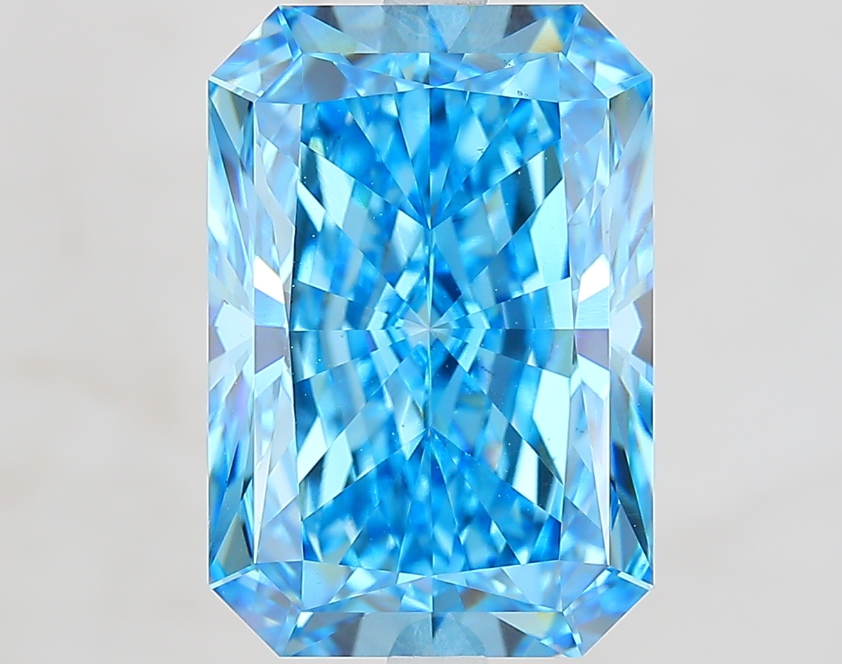 Radiant 7.60ct Fancy Vivid Blue VS1