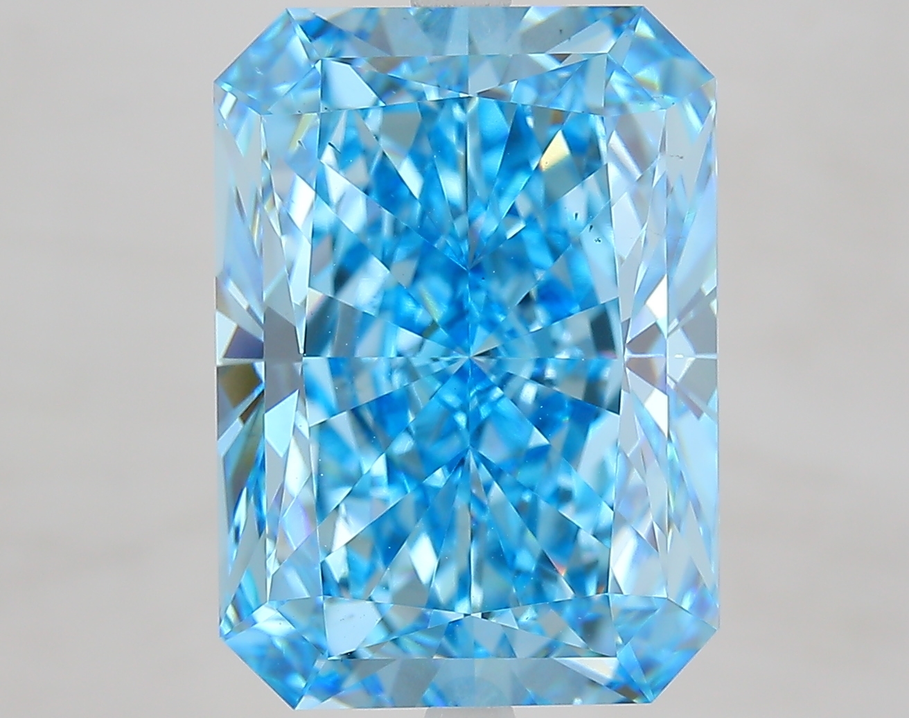 Radiant 10.3ct Fancy Vivid Blue VS1
