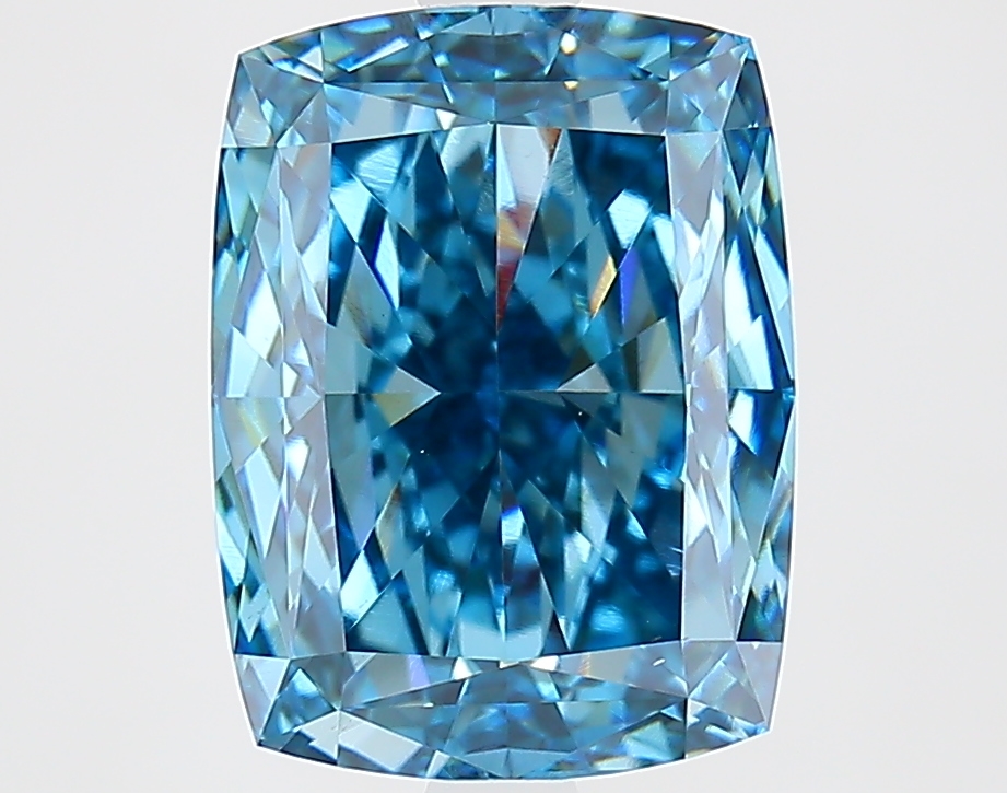 Cushion 4.22ct Fancy Vivid Blue VS1