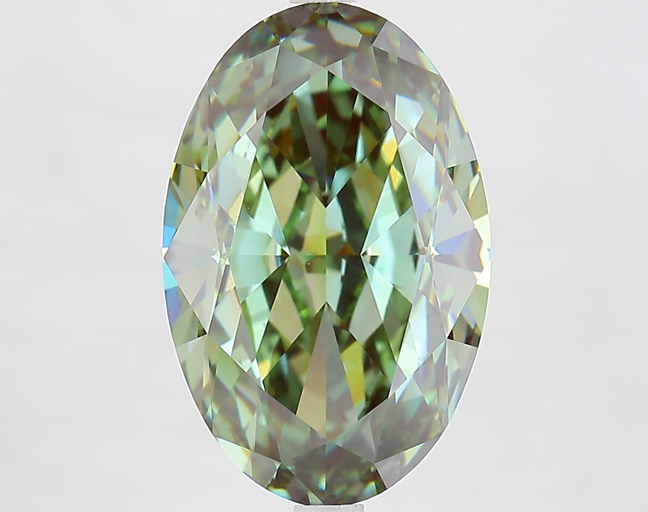 Oval 8.10ct Fancy Intense Green VVS2