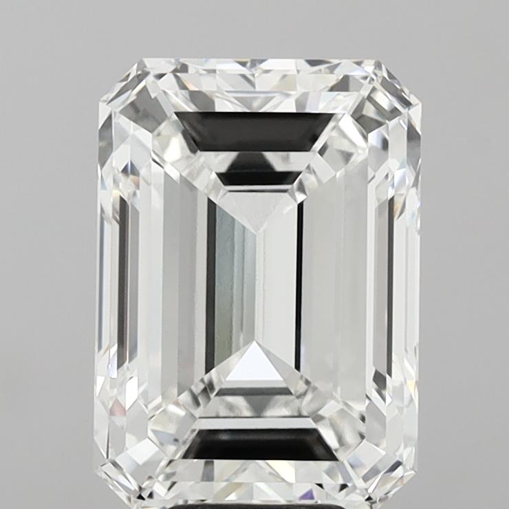 Emerald cut 8.53ct F VVS2