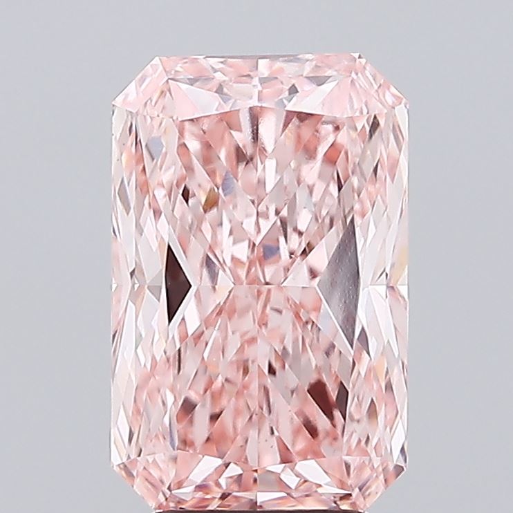Radiant 4.02ct Fancy Vivid Pink VVS2