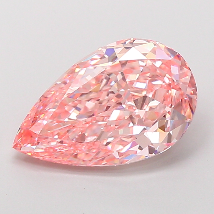 Pear 4.43ct Fancy Vivid Pink VVS2