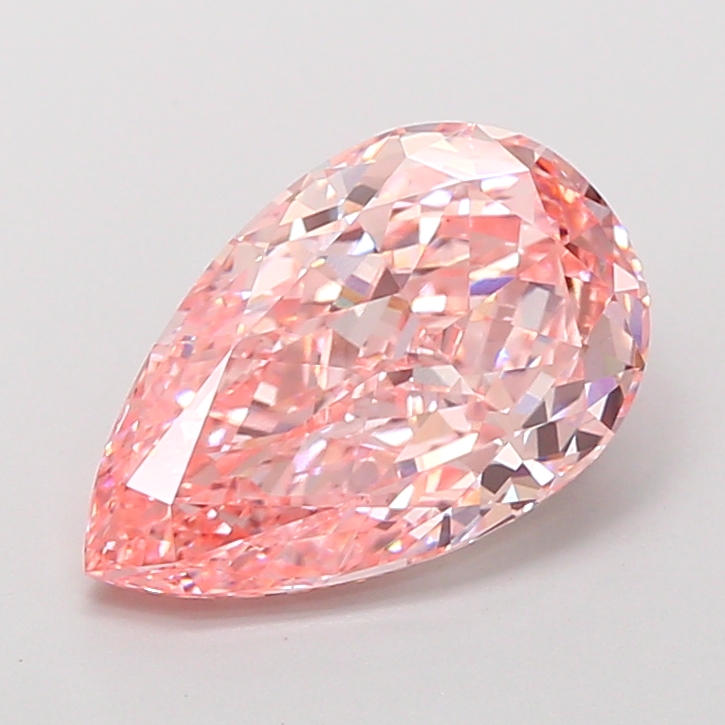 Pear 4.23ct Fancy Vivid Pink VVS2