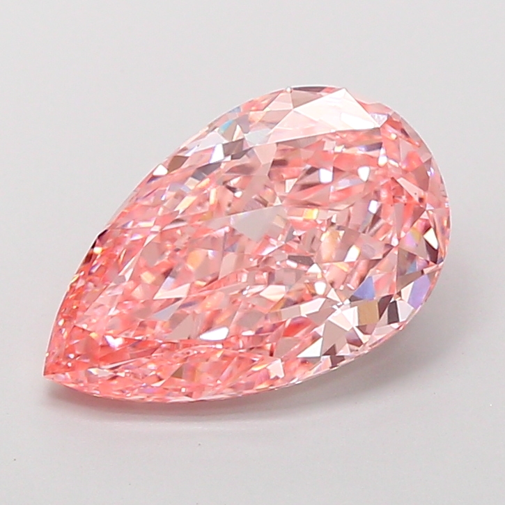 Pear 4.19ct Fancy Vivid Pink VS1