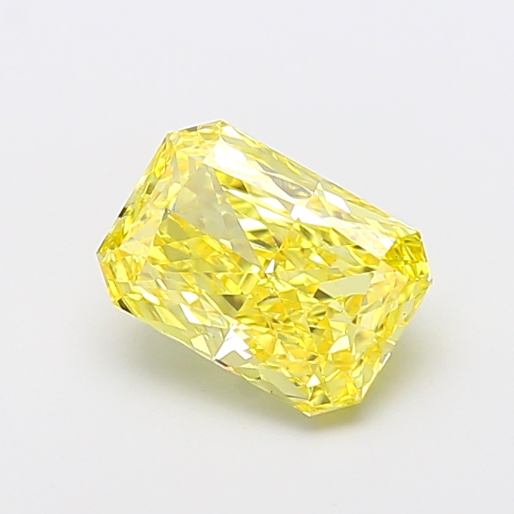 2.33ct Radiant Fancy Intense Yellow VS2 IGI