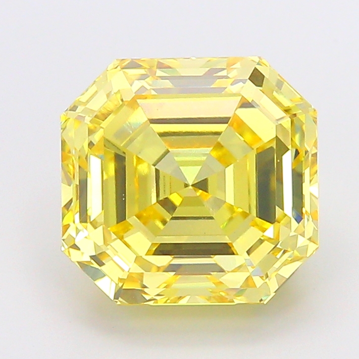 8.31ct Asscher Fancy Vivid Yellow VS1 IGI