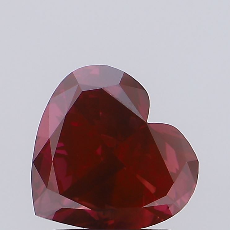 1.69ct Heart Fancy Vivid Red VS2