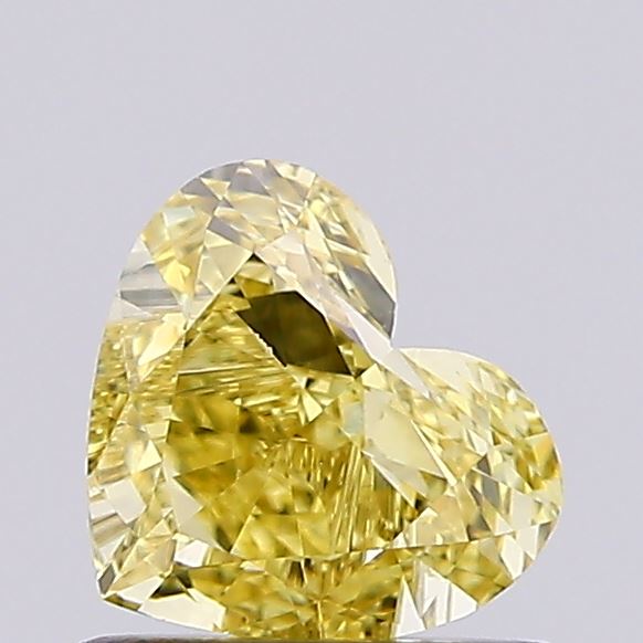 0.79ct Heart Fancy Vivid Yellow VVS2