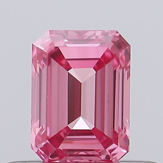 0.36ct Emerald Fancy Vivid Pink VS1