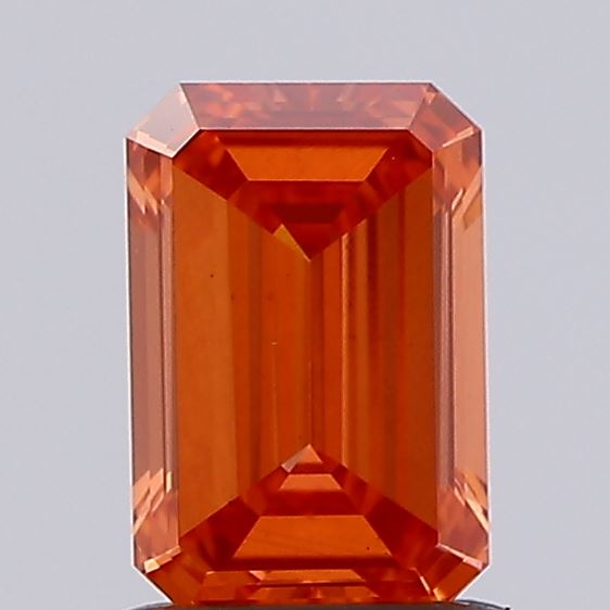 0.95ct Emerald Fancy Vivid Red VS1