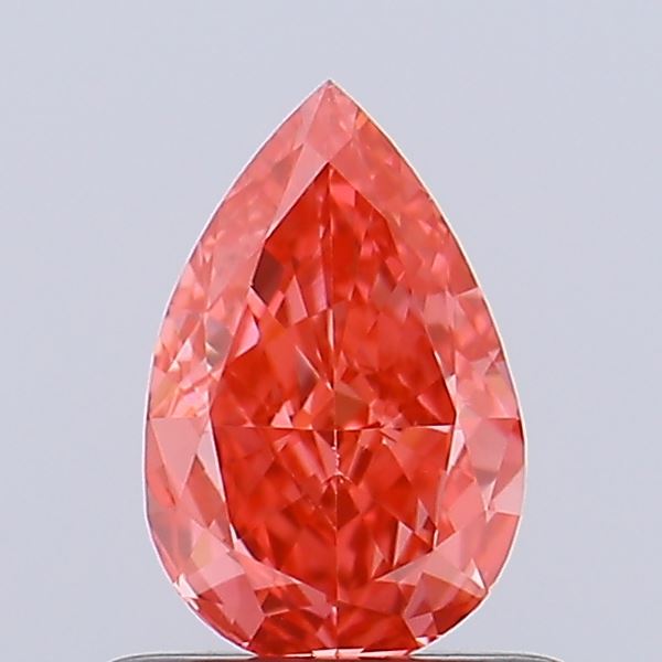 0.6ct Pear Fancy Vivid Red VVS2