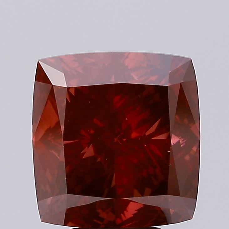 5.34ct Cushion Modified Fancy Vivid Red VS2