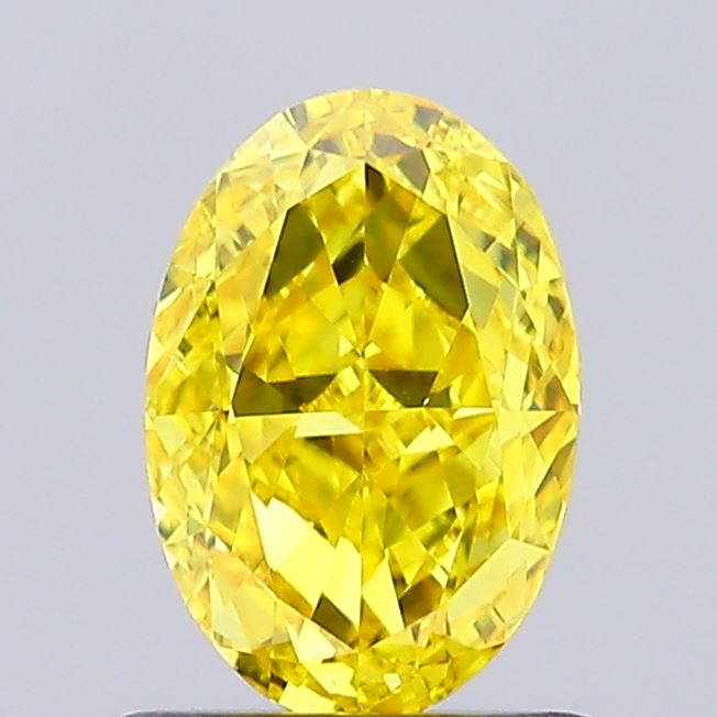 1.02ct Oval Fancy Vivid Yellow VS1