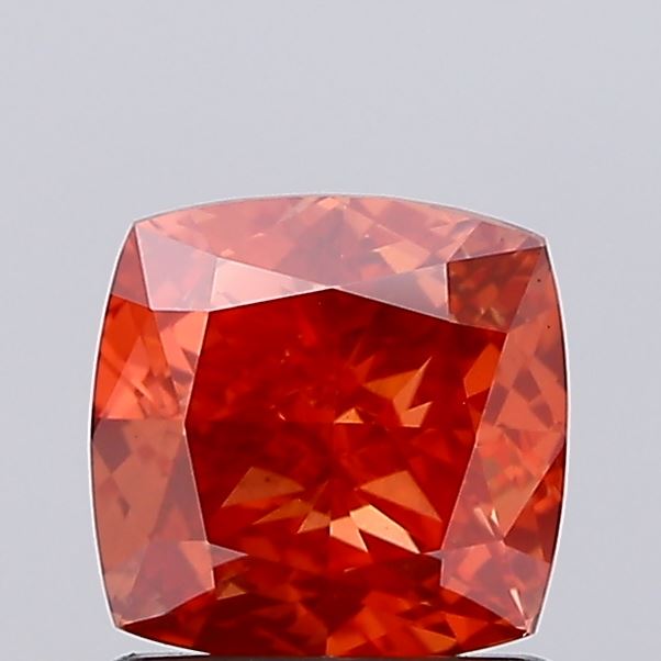 1.29ct Cushion Fancy Vivid Orange VS1