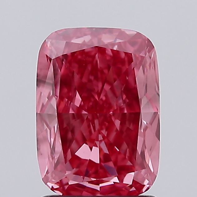 1.63ct Cushion Fancy Intense Red VS1