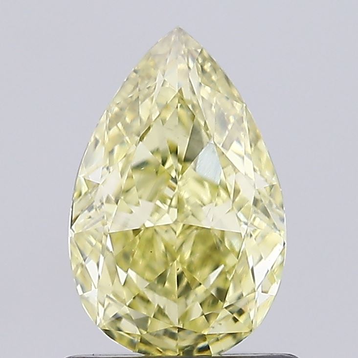 0.92ct Pear Fancy Vivid Yellow VS1