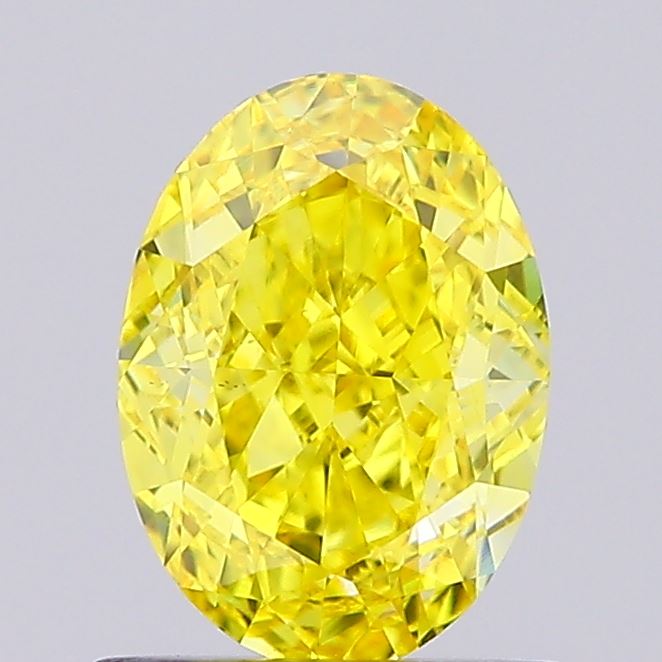1.02ct Oval Fancy Vivid Yellow VS1