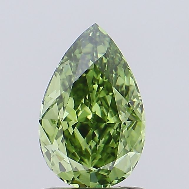 1.12ct Pear Fancy Intense Green VS1