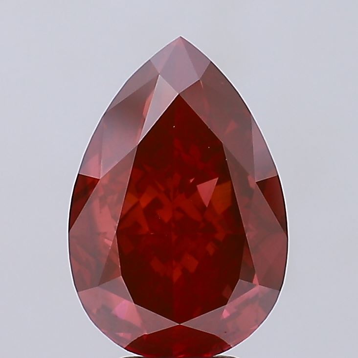 5.75ct Pear Fancy Vivid Red VS2