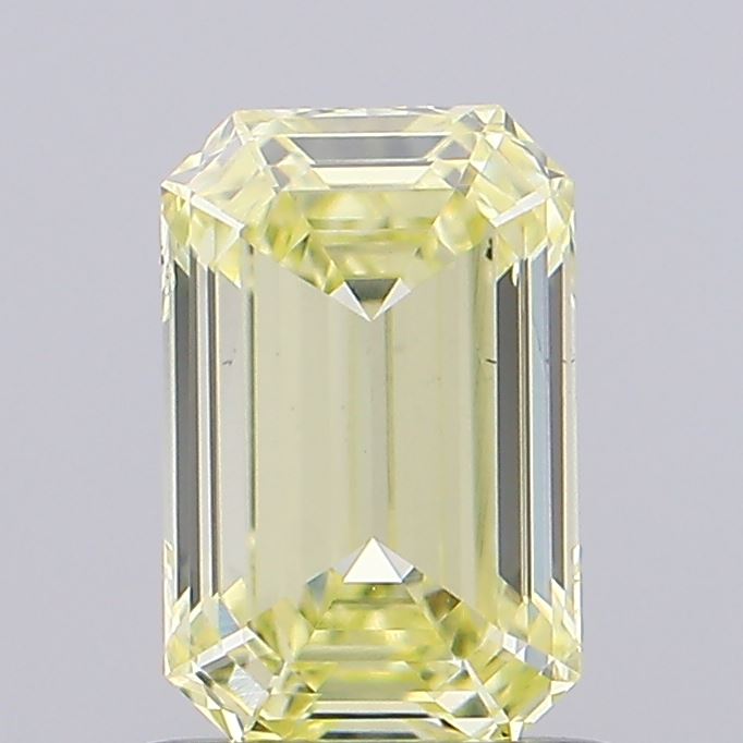 0.89ct Emerald Fancy Vivid Yellow VVS2