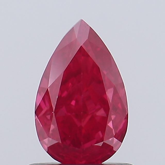 0.74ct Pear Fancy Vivid Red VS2