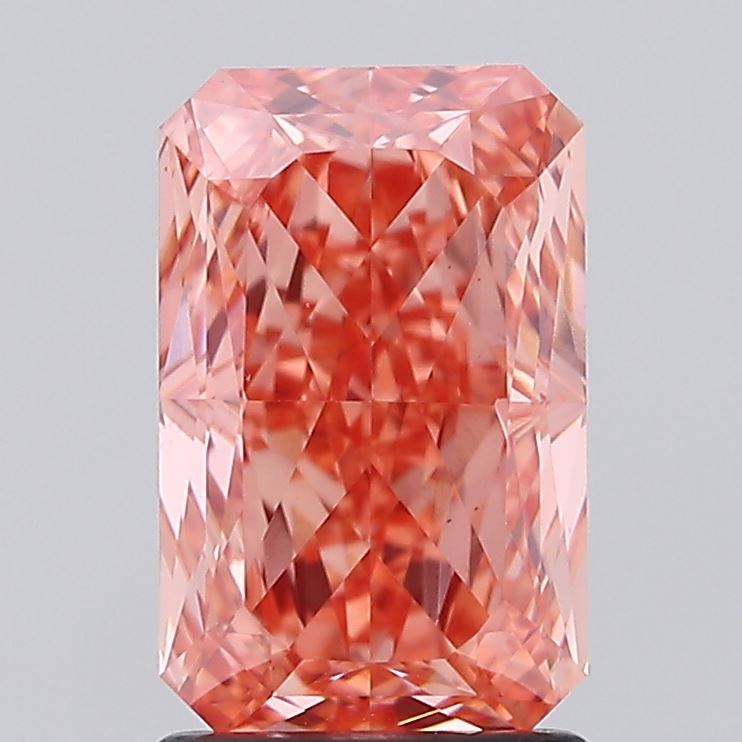 2.05ct Radiant Fancy Intense Orange VS1