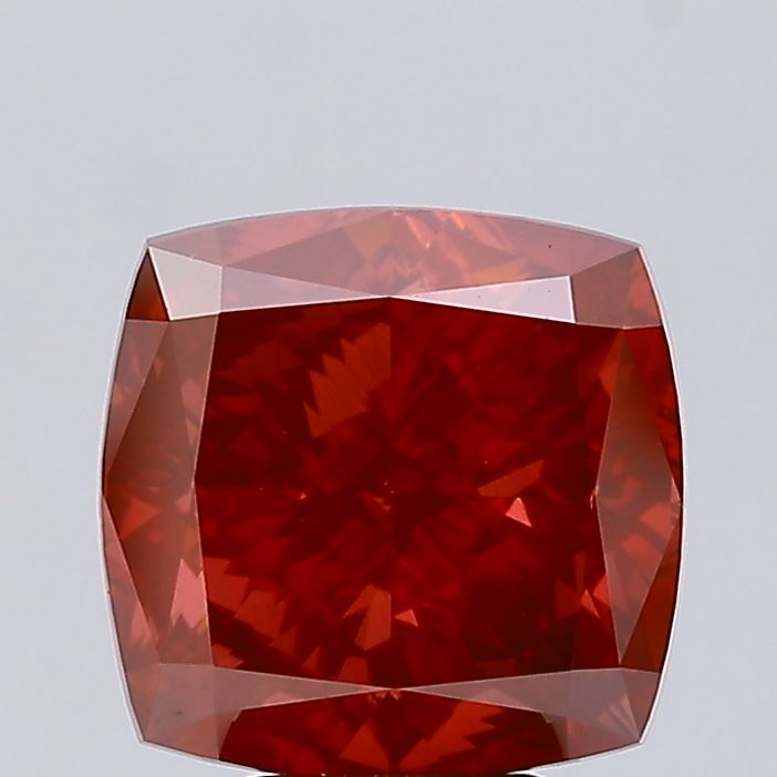 5.3ct Cushion Modified Fancy Vivid Red VS1