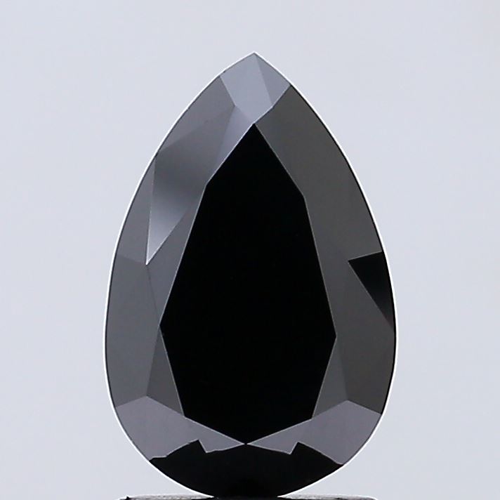 2.04ct Pear Fancy Vivid Black VS1