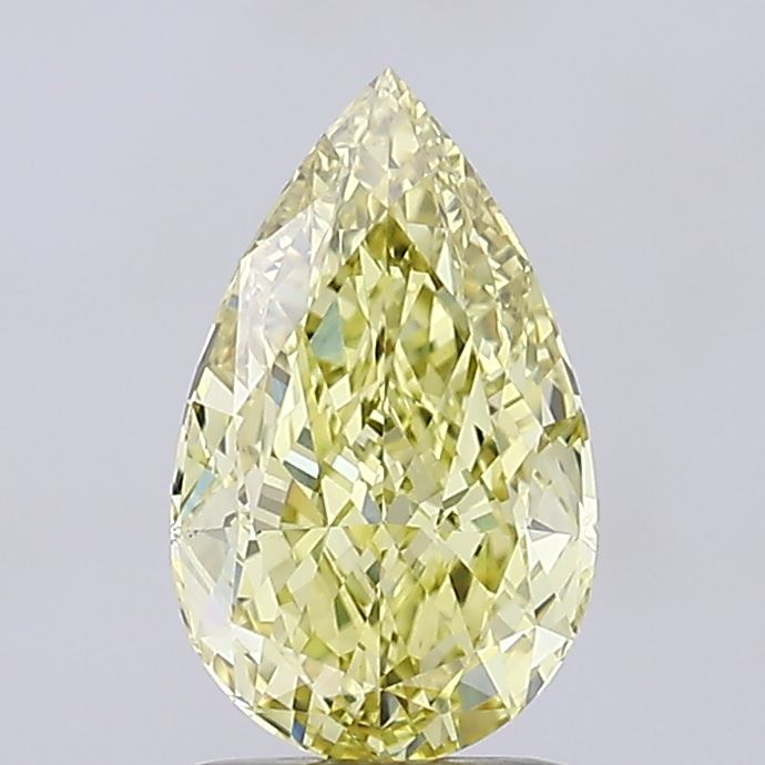 2.02ct Pear Fancy Intense Yellow VS1