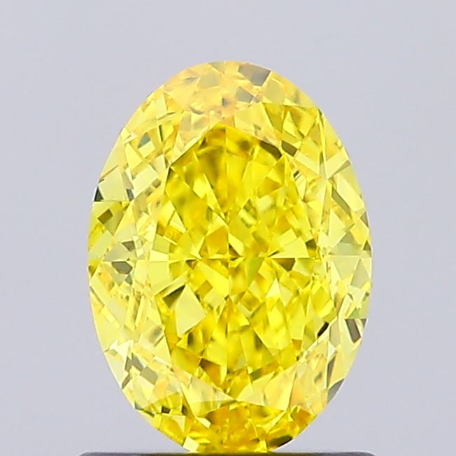 1.02ct Oval Fancy Vivid Yellow VS1