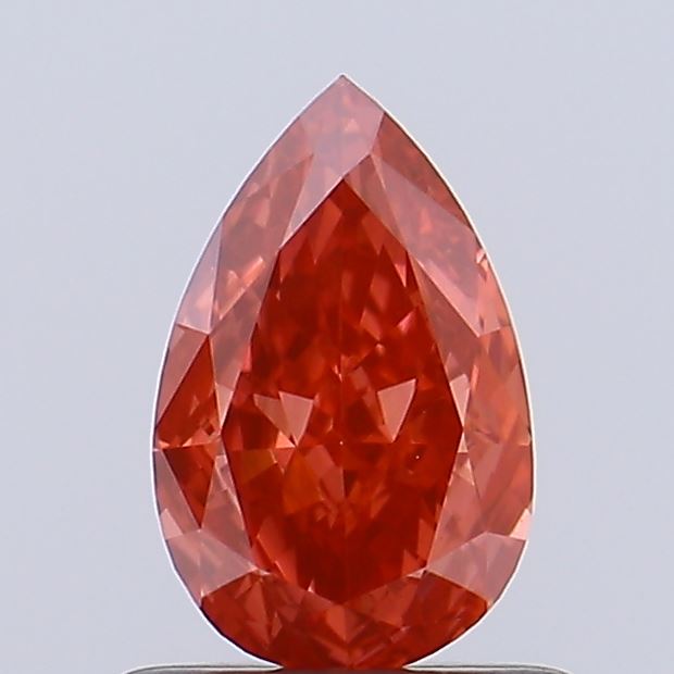 0.66ct Pear Fancy Vivid Red VS1