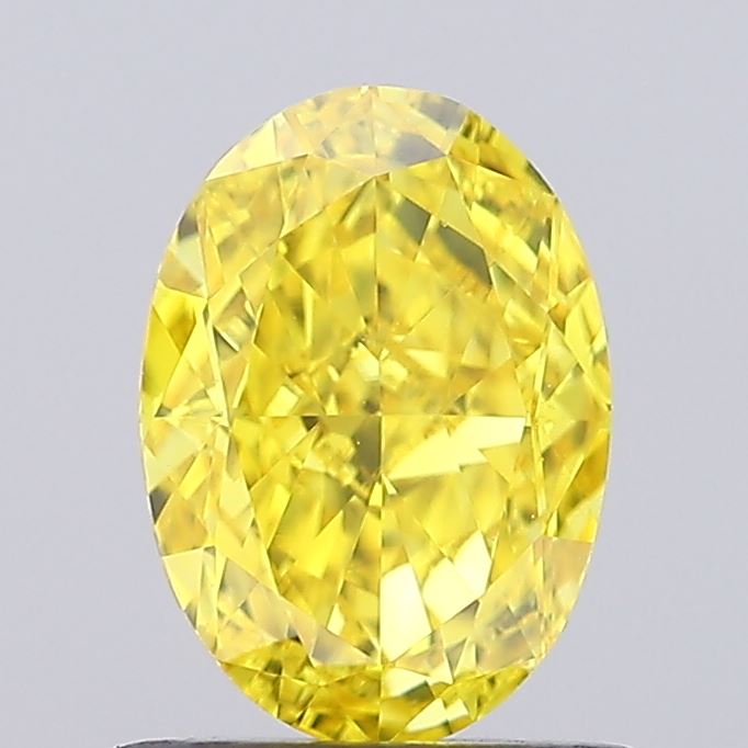 1.02ct Oval Fancy Vivid Yellow VS1