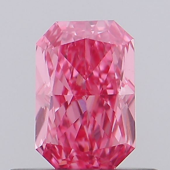 0.44ct Radiant Fancy Vivid Pink VVS2