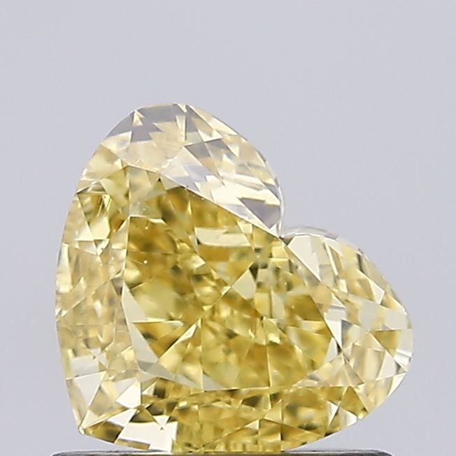 0.87ct Heart Fancy Vivid Yellow VVS2