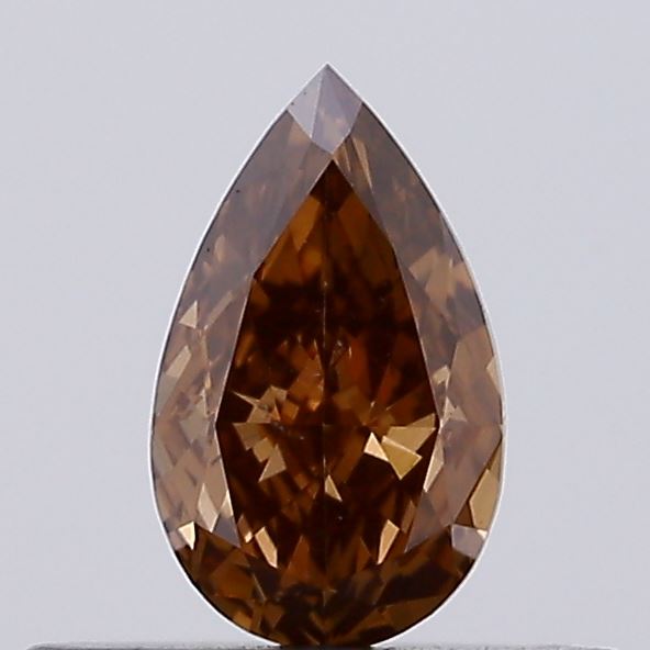 0.3ct Pear Fancy Vivid Brown VVS2