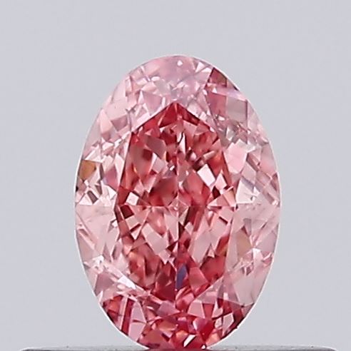 0.42ct Oval Fancy Vivid Pink VS2