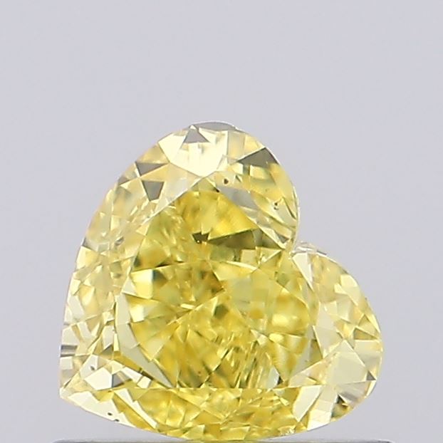 0.66ct Heart Fancy Vivid Yellow VS2