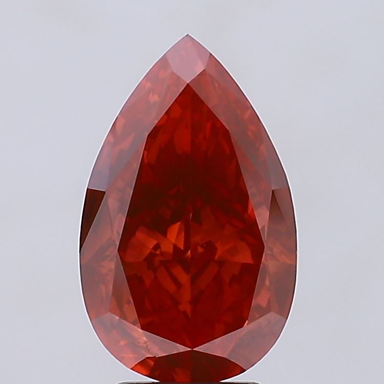 5.55ct Pear Fancy Vivid Red VS1