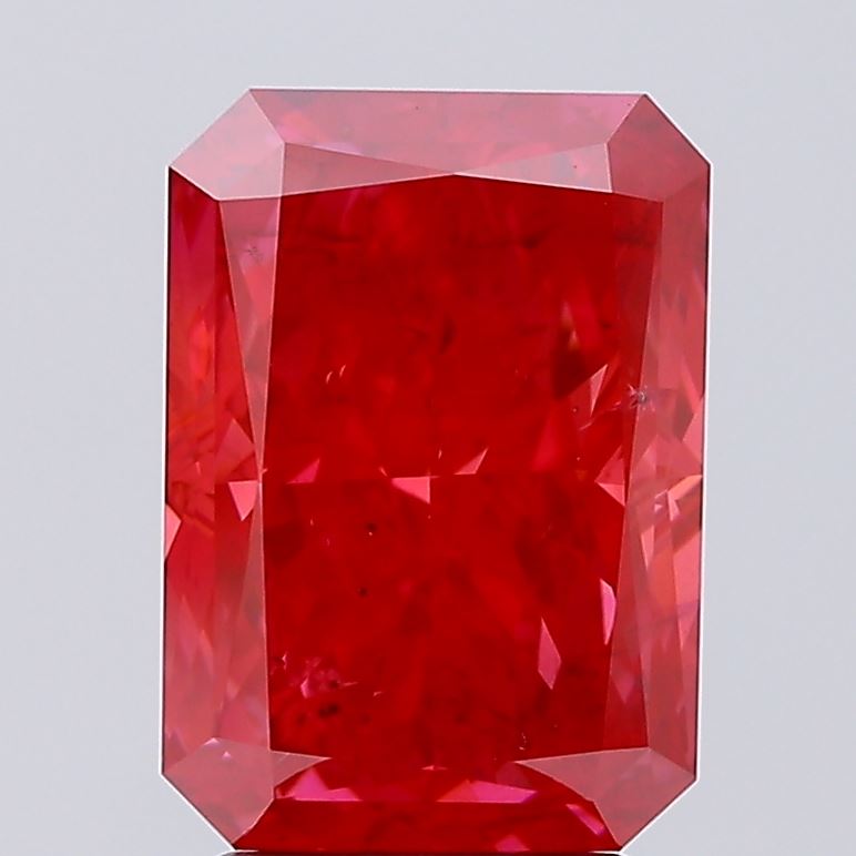 4.01ct Radiant Fancy Vivid Red SI2