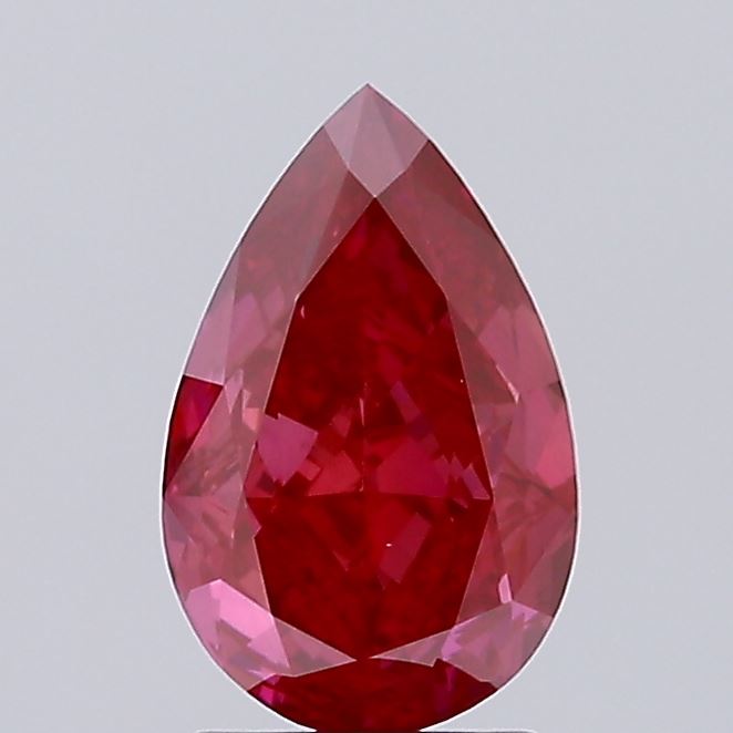 2.05ct Pear Fancy Vivid Red VVS2