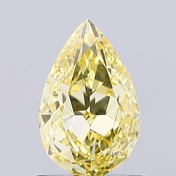 0.78ct Pear Fancy Intense Yellow VS1