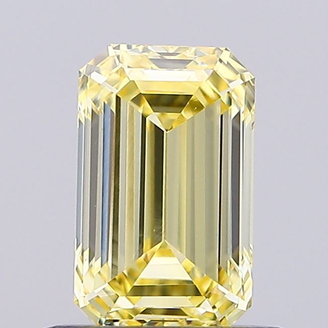 0.64ct Emerald Fancy Intense Yellow VS1