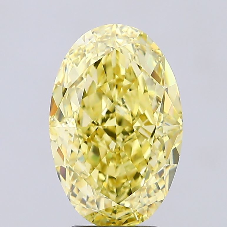 5.07ct Oval Fancy Intense Yellow VS1