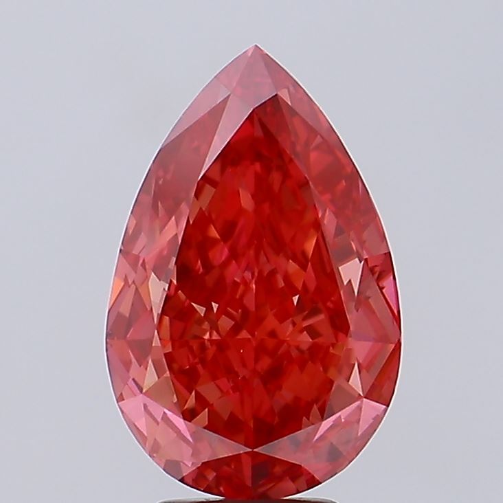 6.05ct Pear Fancy Vivid Red VS1
